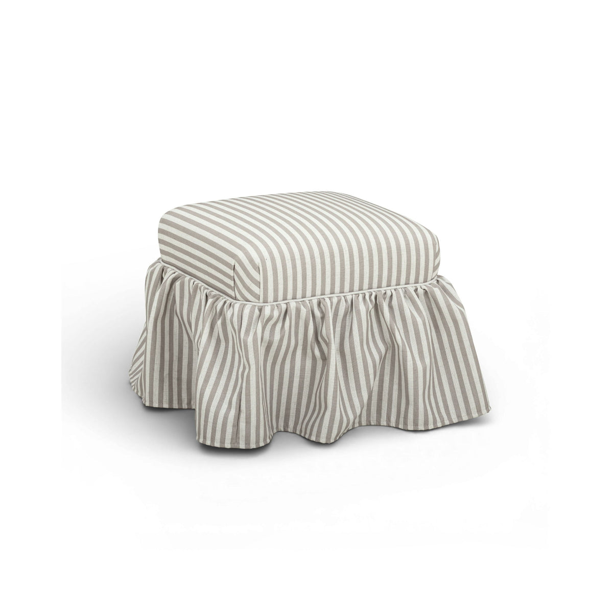 Gertrude - Striped Linen Ottoman