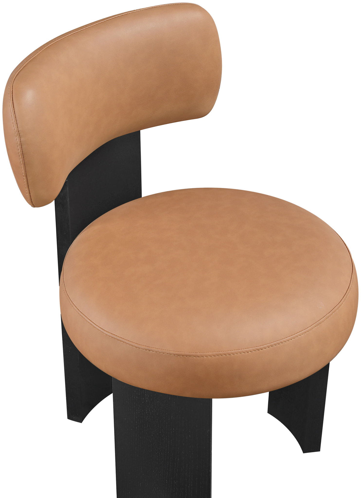 Atelier - Vegan Leather Upholstered Dining Chair (Set of 2) - Black Frame
