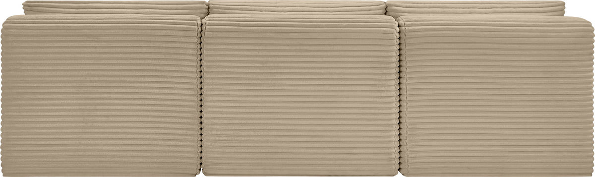 Shaggy - Fabric 3 Seat Modular Armless Sofa