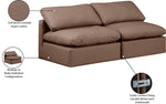 Indulge - Faux Leather 2 Seat Modular Armless Sofa