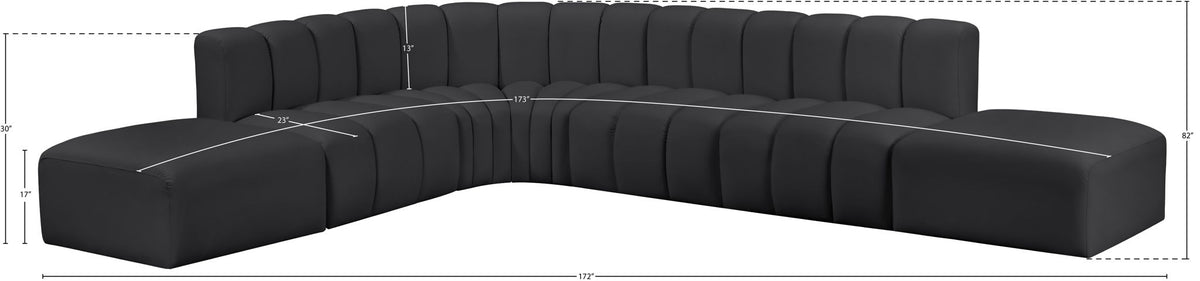 Arc - Faux Leather 7 Piece Corner Modular Sofa