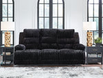 Rhine Falls - Reclining Power Sofa With Drop Down Table - Onyx