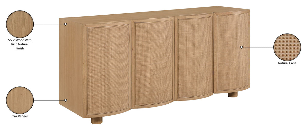Norin - Solid Wood And Oak Veneer Sideboard/Buffet