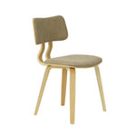 Jaguar - Curved Back Wood Dining Chair With Faux Leather Seat