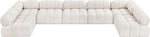 Ames - 7 Piece Boucle Fabric Modular Sectional