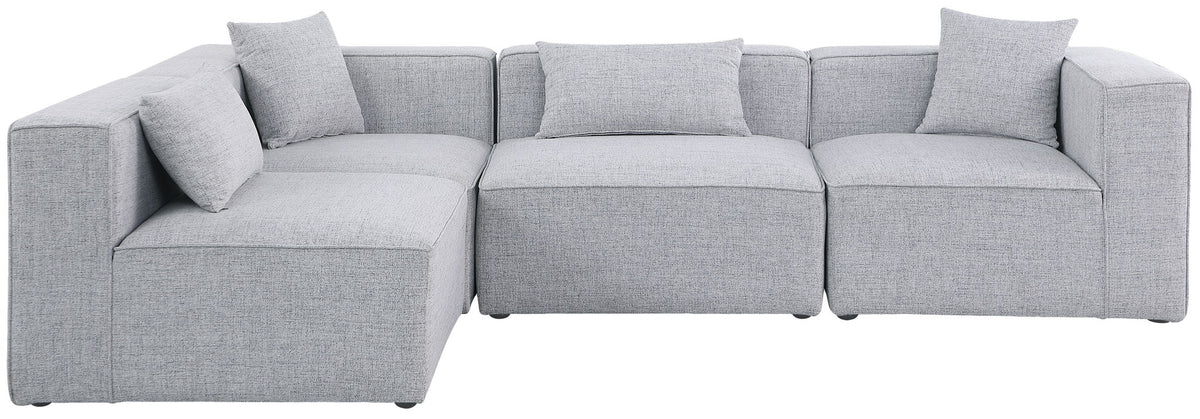 Cube - Linen 4 Piece Modular Corner Sectional