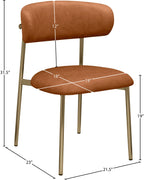 Lupita - Dining Chair With Brushed Gold Legs (Set of 2)