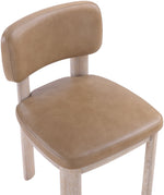 Paloma - Vegan Leather Upholstered Dining Chair (Set of 2) - Tan / Rich Natural