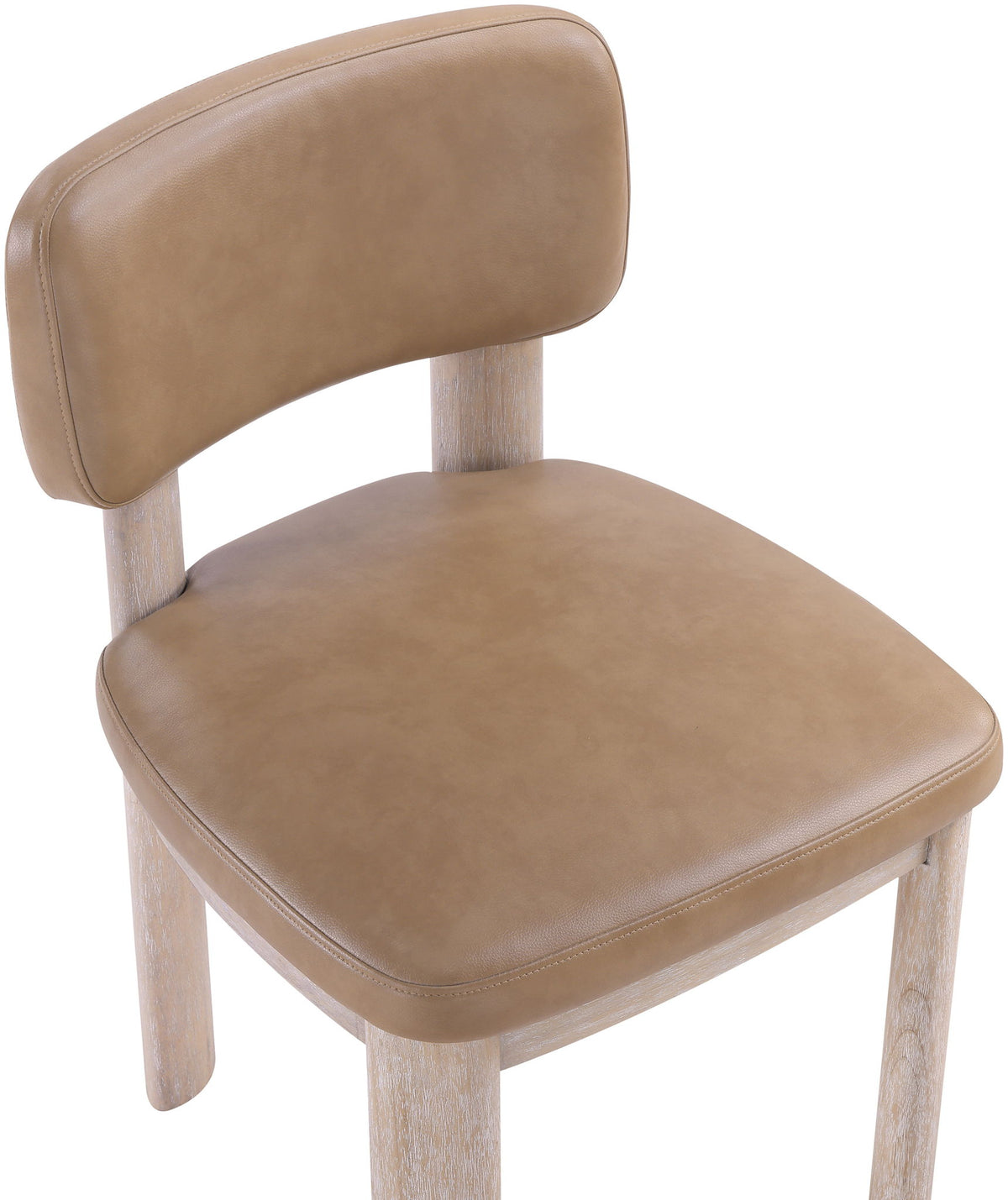 Paloma - Vegan Leather Upholstered Dining Chair (Set of 2) - Tan / Rich Natural