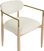 Riccio - Fabric Dining Arm Chair (Set of 2) - Natural Frame