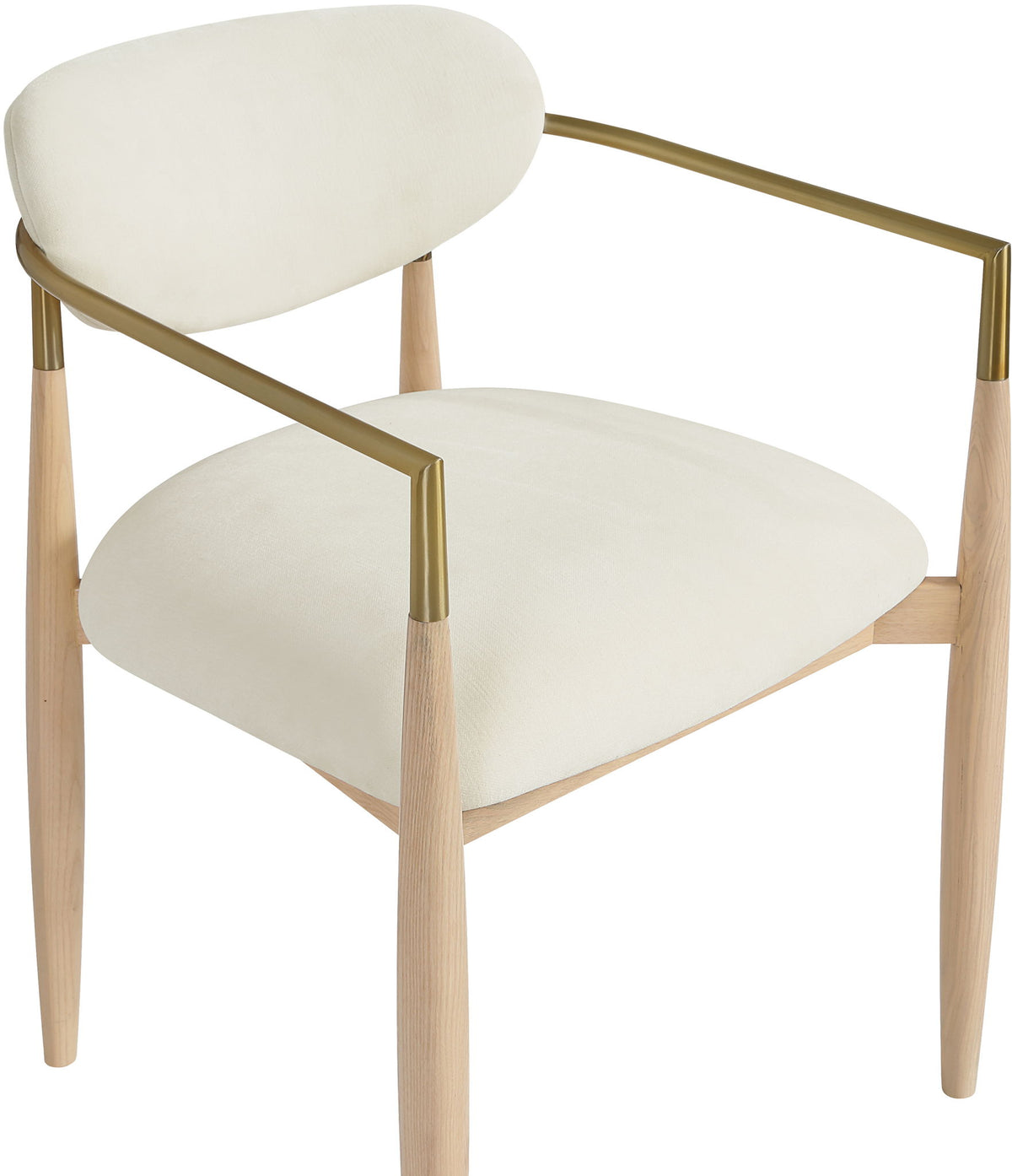 Riccio - Fabric Dining Arm Chair (Set of 2) - Natural Frame