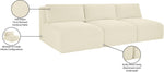 Shaggy - 3 Seat Modular Armless Sofa