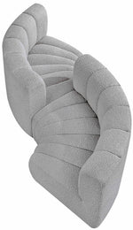Arc - Boucle Fabric 4 Piece Curved Modular Sofa