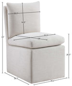 Nelori - Linen Textured Performance Fabric Upholstered Dining Chair (Set of 2)