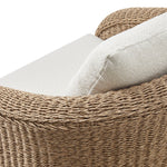 Pavilion - 2-Piece Powder Coated Metal Outdoor Conversation Set With Cushions - Boucle White / Natural