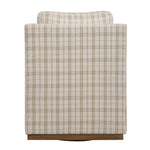 Basie - Casual Linen Swivel Chair - White