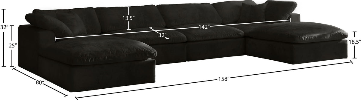 Cozy - 6 Piece Modular Double Chaise Sectional