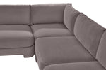 Hammond - Velvet Performance Fabric Upholstered 5 Piece Armless Sectional