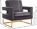 Noah - Accent Chair with Gold Legs