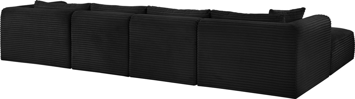 Shaggy - 5 Piece Modular Sectional With Chaise And Ottoman