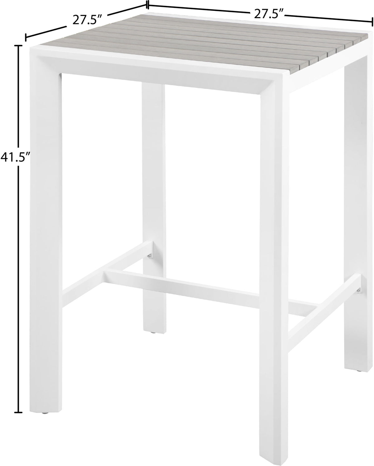 Nizuc - Outdoor Patio Square Bar Table