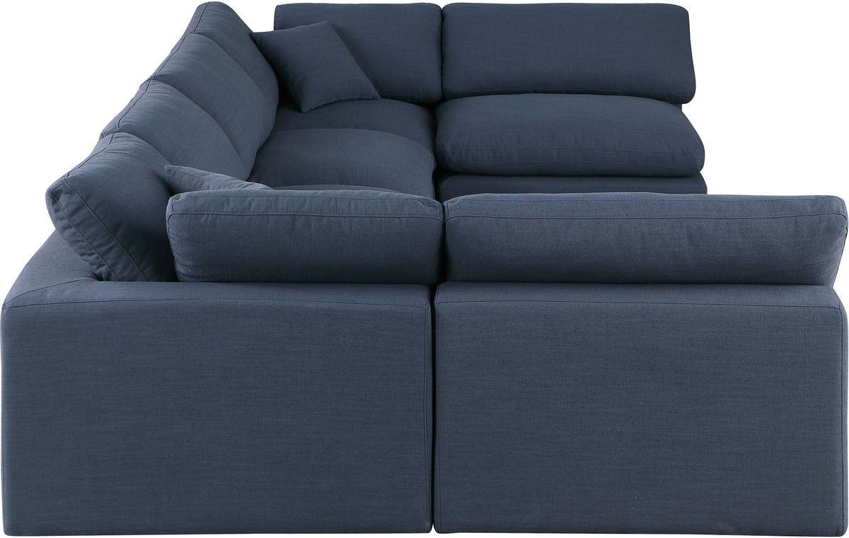 Comfy - 6 Piece Linen Modular Armless Sectional
