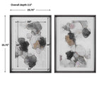 Plunging Pastels - Framed Prints (Set of 2) - Black / Brown / Gray