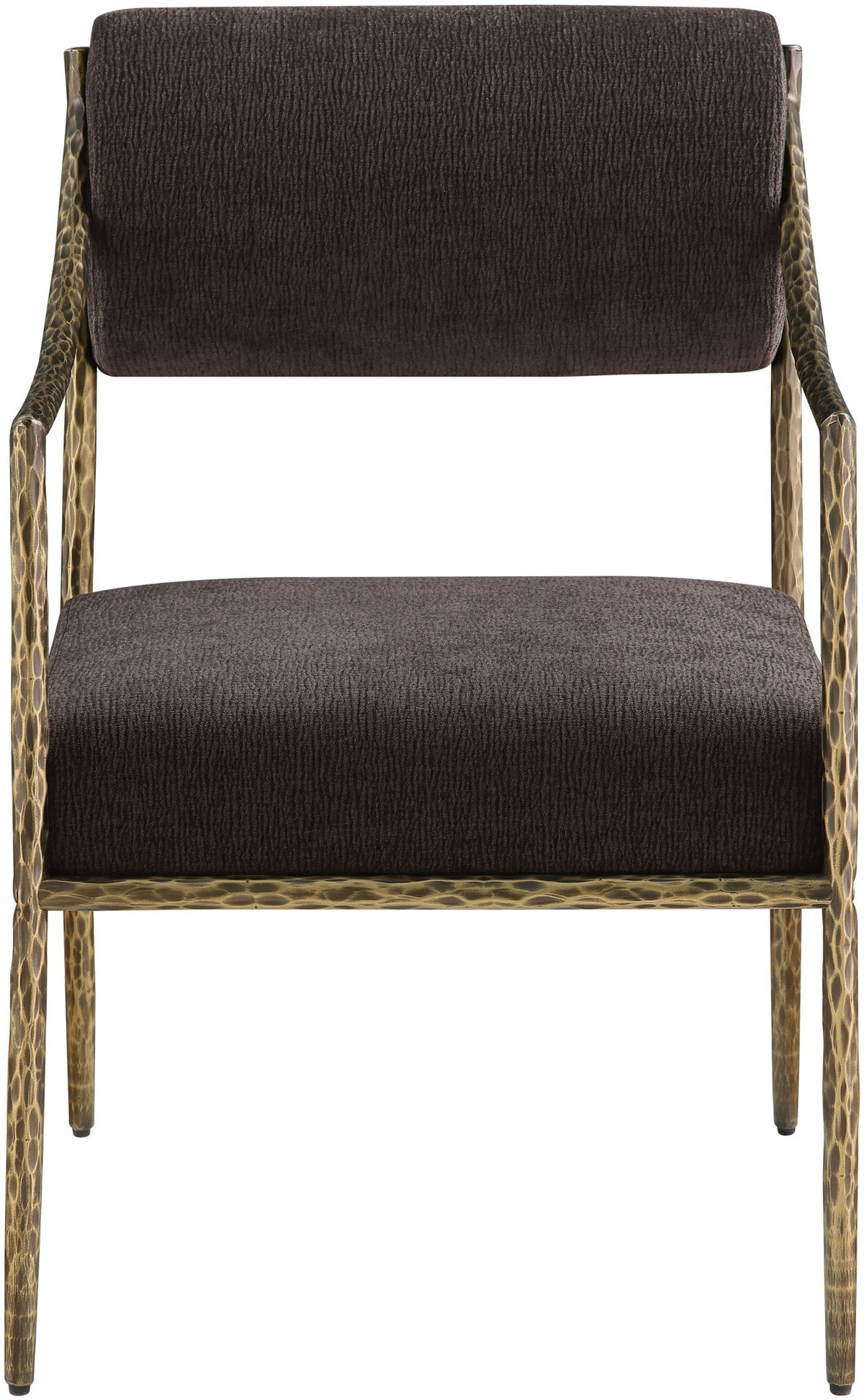 Bastille - Upholstered Dining Arm Chair (Set of 2) - Brass Frame