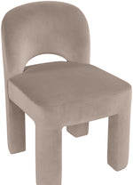 Celine - Velvet Performance Fabric Upholstered Dining Chair (Set of 2) - Taupe