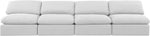 Indulge - Linen 4 Piece Modular Armless Sofa - White