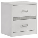 Viana 4-Piece Queen Platform Bedroom Set Grey and White High Gloss