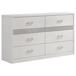 Viana 4-Piece Queen Platform Bedroom Set Grey and White High Gloss