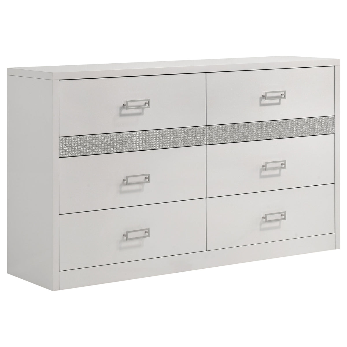 Viana 4-Piece Queen Platform Bedroom Set Grey and White High Gloss