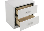 Viana 4-Piece Queen Platform Bedroom Set Grey and White High Gloss