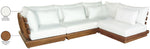 Mirella - 4 Piece Water Resistant Fabric Outdoor Patio Modular Sectional
