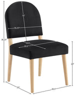 Varinelle - Velvet Dining Chair (Set of 2) - Natural Frame