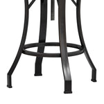 Winslow - Adjustable Height Metal Barstool With Wood Seat - Walnut