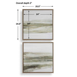 All Of A Sudden - Framed Canvases (Set of 2) - Black / Brown / Gray / Green