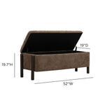 Abby - Nubby Fabric Storage Bench