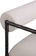 Axis - Linen Textured Beige Fabric Upholstered Counter Stool (Set of 2)
