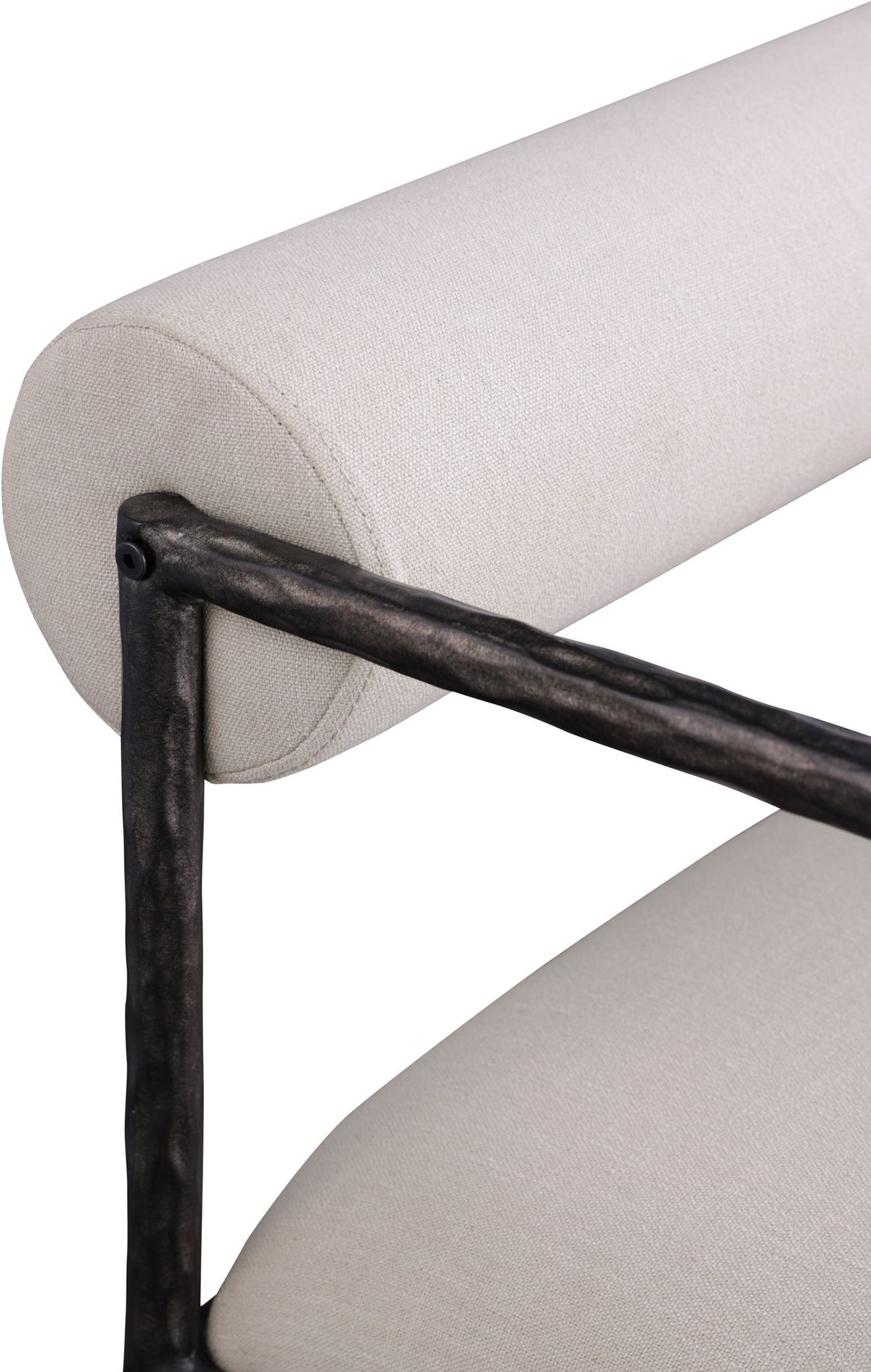 Axis - Linen Textured Beige Fabric Upholstered Counter Stool (Set of 2)