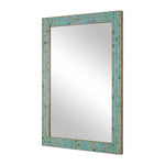 Coralie - Tile Mirror - Blue / Gold / Green