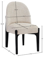 Torino - Upholstered Dining Chair With Brushed Black Base (Set of 2)