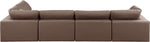 Comfy - 5 Piece Faux Leather Modular Sectional