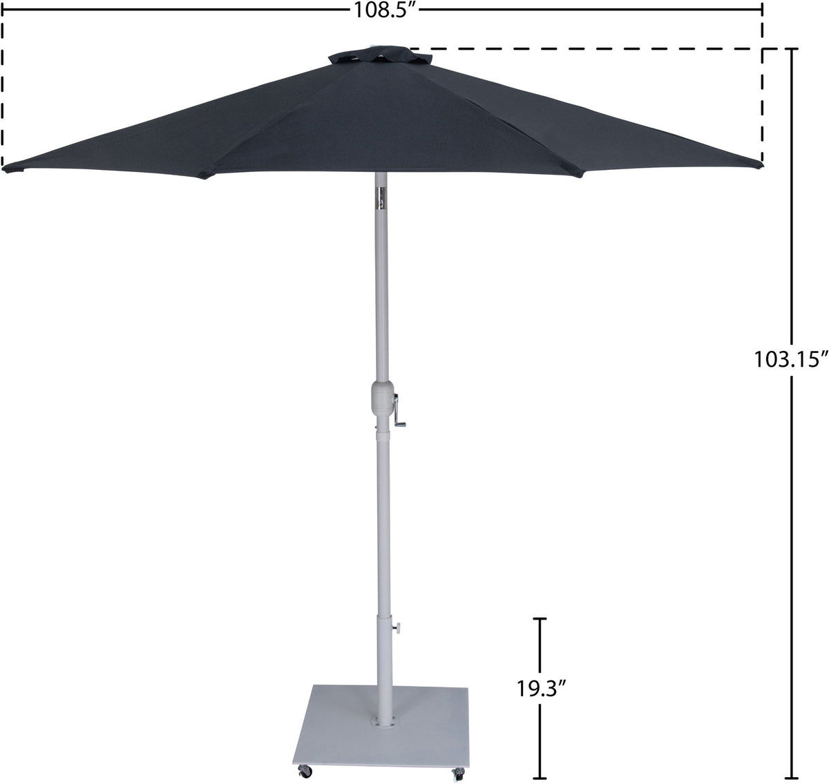 Fiji - Aluminum Patio Umbrella With Square White Base