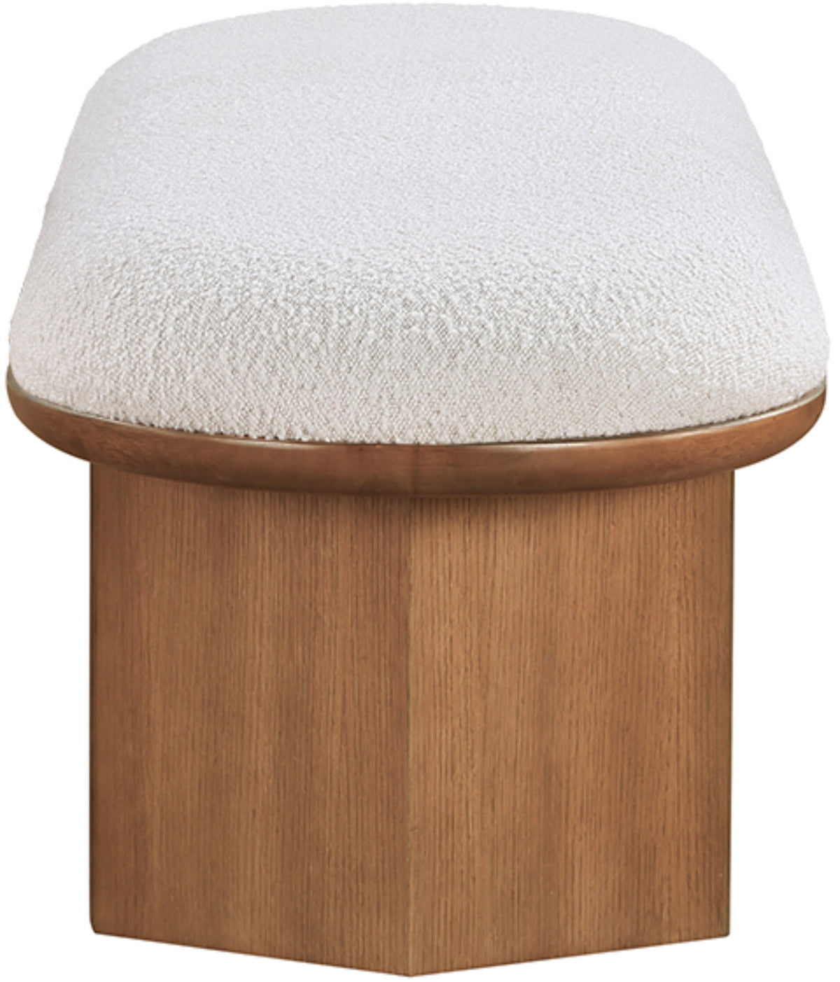 Wilshire - Bench With Brown Base - Cream