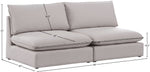 Mackenzie - Modular Sofa Armless - 2 Seats