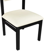 Roundhill - Faux Leather Dining Chair (Set of 2) - Black Frame