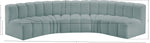 Arc - Faux Leather 5 Piece U-Shaped Modular Sofa
