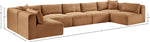 Shaggy - Fabric 7 Piece Modular U-Shaped Armless Sectional